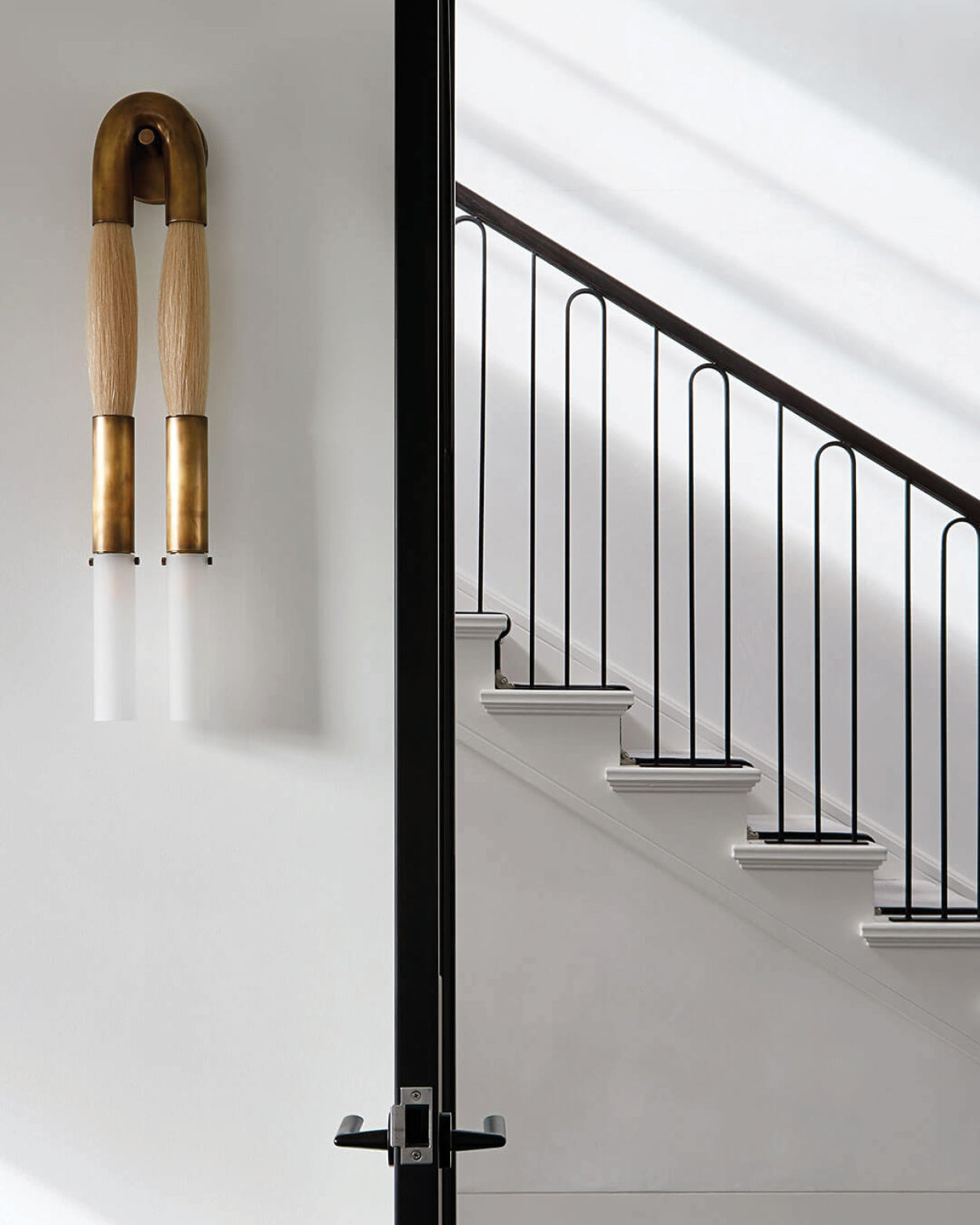 Elegant Horsehair Wall Lamp with Adjustable Light and Unique Design