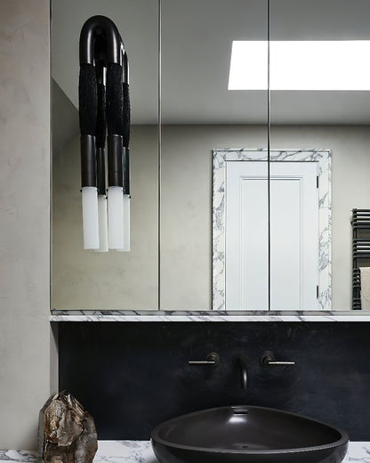 Elegant Horsehair Wall Lamp with Adjustable Light and Unique Design