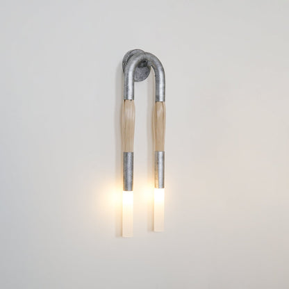 Elegant Horsehair Wall Lamp with Adjustable Light and Unique Design