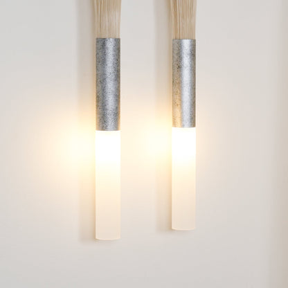Elegant Horsehair Wall Lamp with Adjustable Light and Unique Design