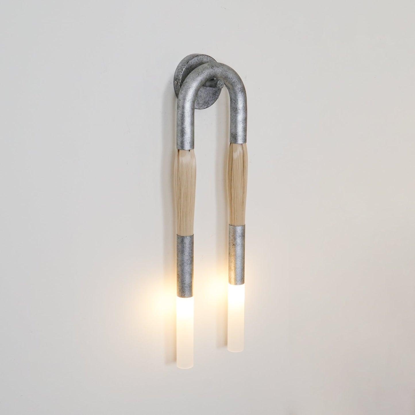 Elegant Horsehair Wall Lamp with Adjustable Light and Unique Design