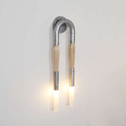 Elegant Horsehair Wall Lamp with Adjustable Light and Unique Design