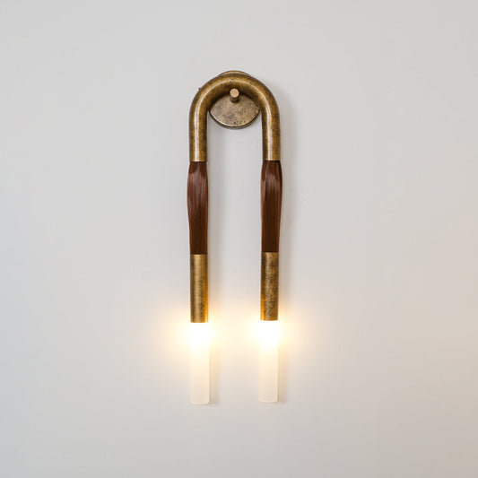 Elegant Horsehair Wall Lamp with Adjustable Light and Unique Design