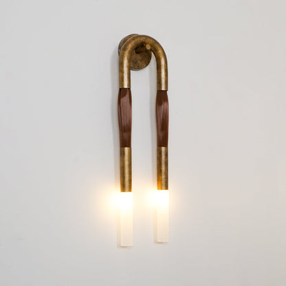 Elegant Horsehair Wall Lamp with Adjustable Light and Unique Design