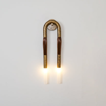Elegant Horsehair Wall Lamp with Adjustable Light and Unique Design