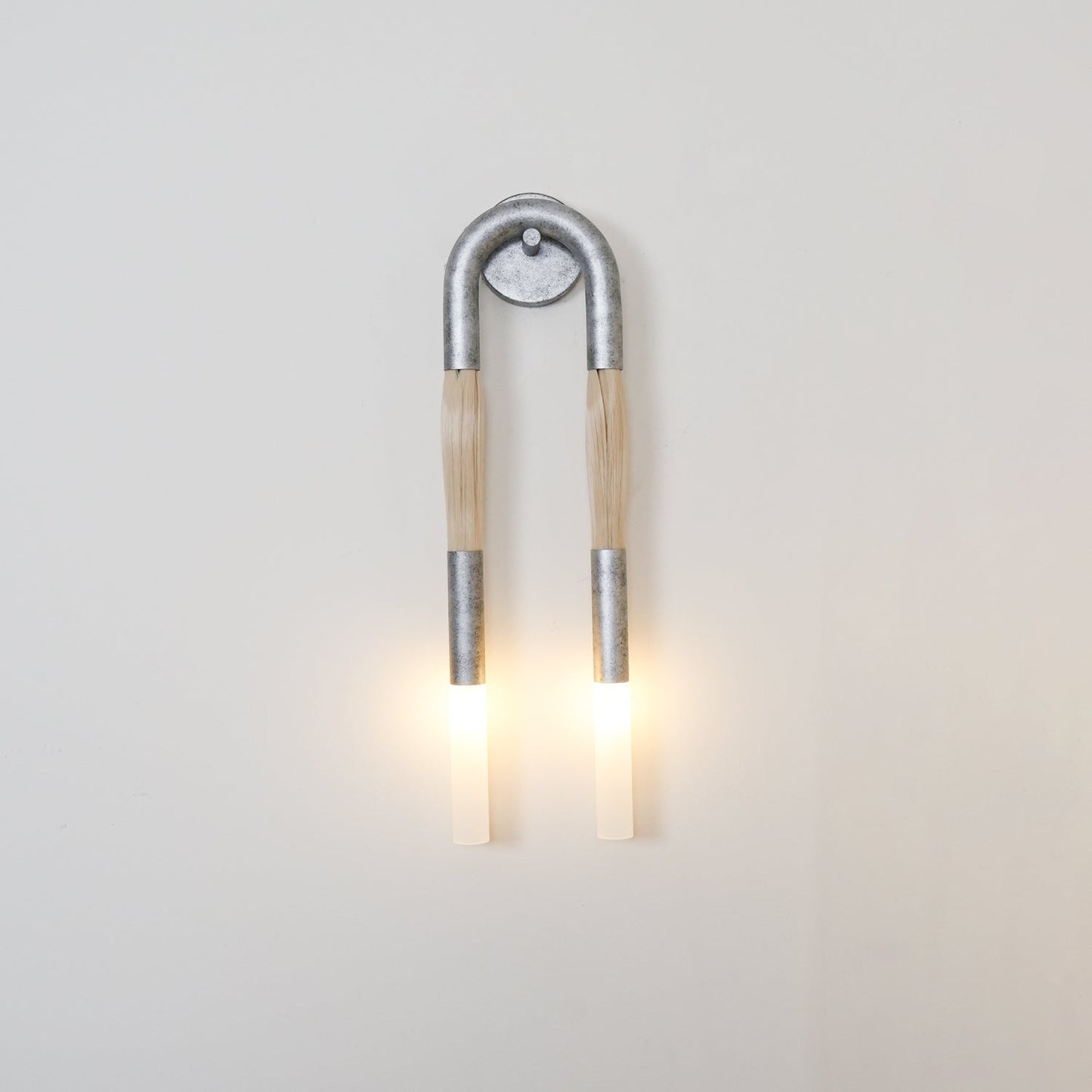 Elegant Horsehair Wall Lamp with Adjustable Light and Unique Design
