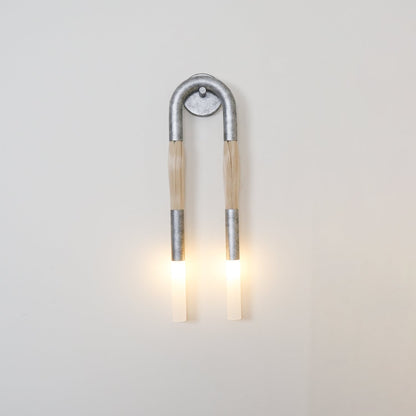 Elegant Horsehair Wall Lamp with Adjustable Light and Unique Design