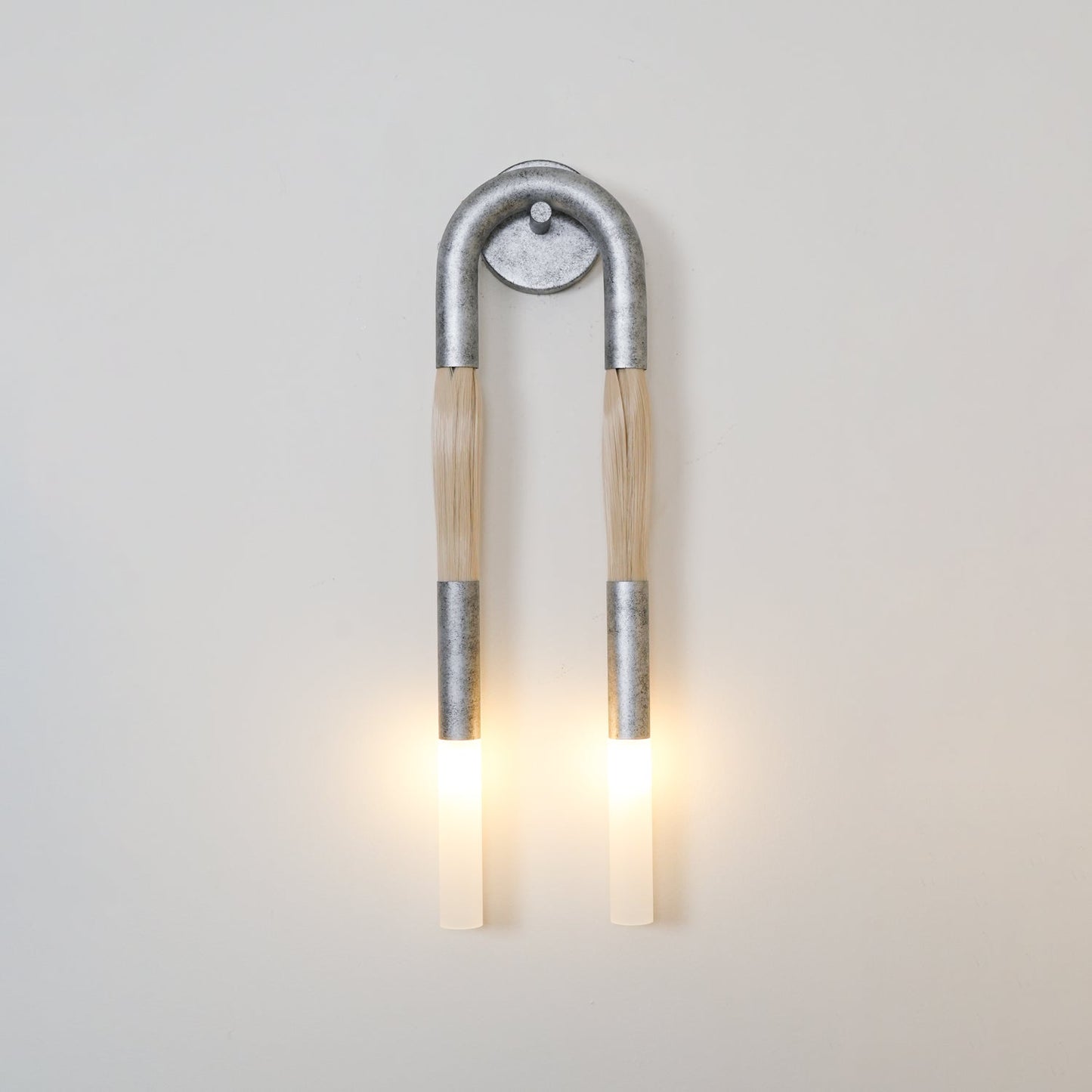 Elegant Horsehair Wall Lamp with Adjustable Light and Unique Design