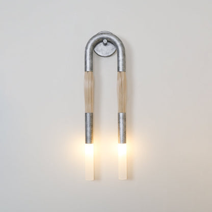 Elegant Horsehair Wall Lamp with Adjustable Light and Unique Design