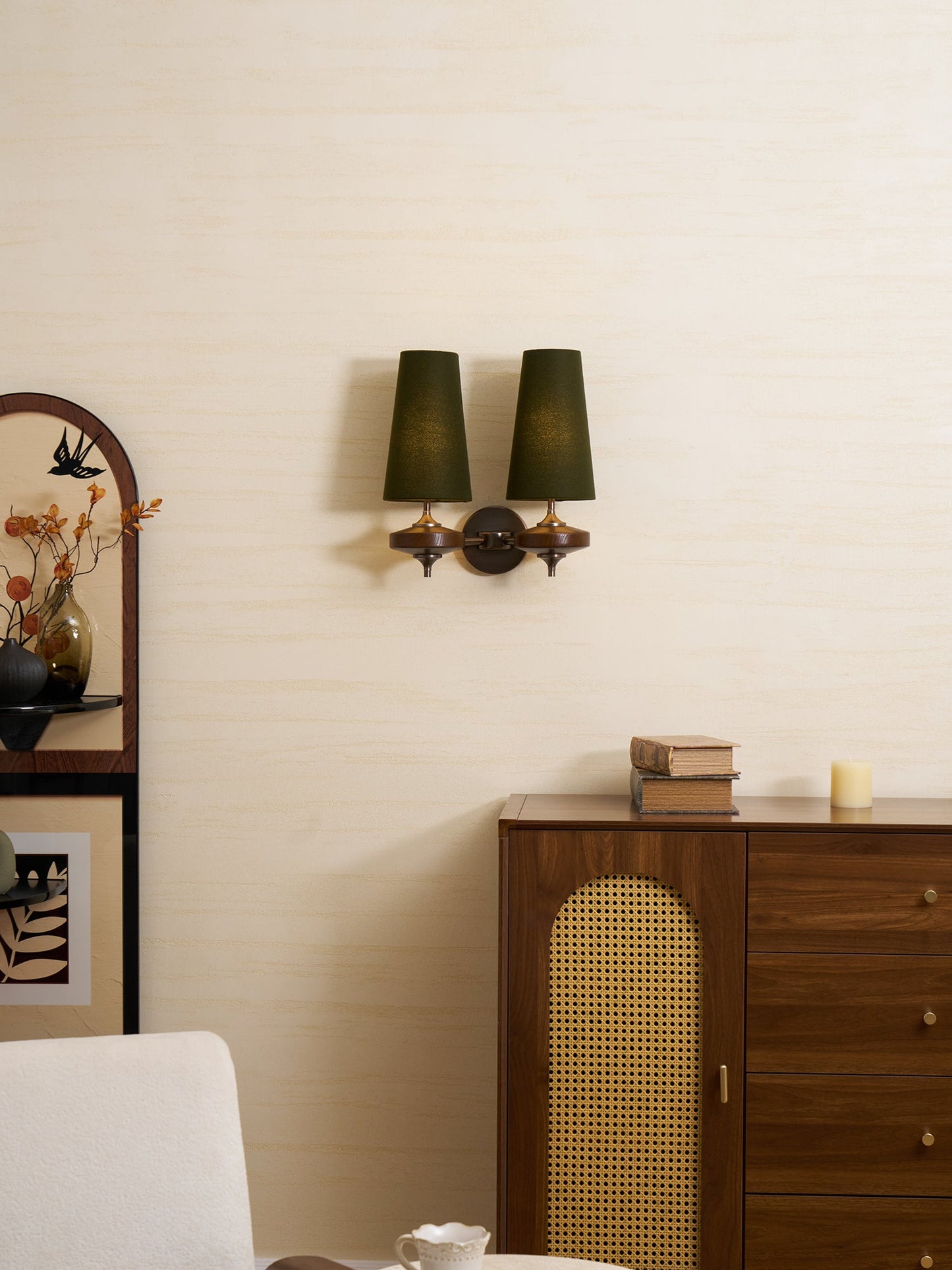 Orlan Twin Shade Wall Sconce - Adjustable Light Direction & Modern Des