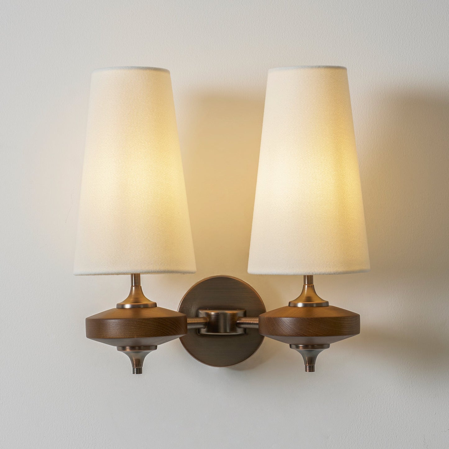 Orlan Twin Shade Wall Sconce - Adjustable Light Direction & Modern Des