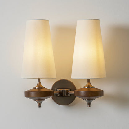 Orlan Twin Shade Wall Sconce - Adjustable Light Direction & Modern Des