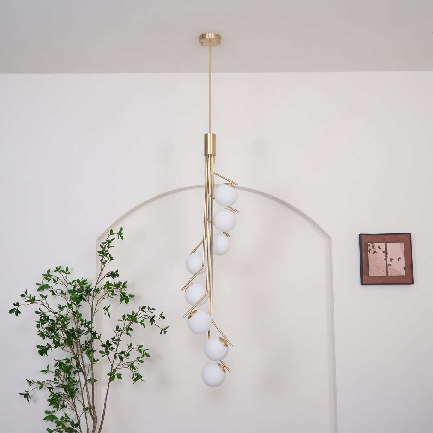 Hudson Branch Chandelier - Elegant Design with Adjustable Height & LED