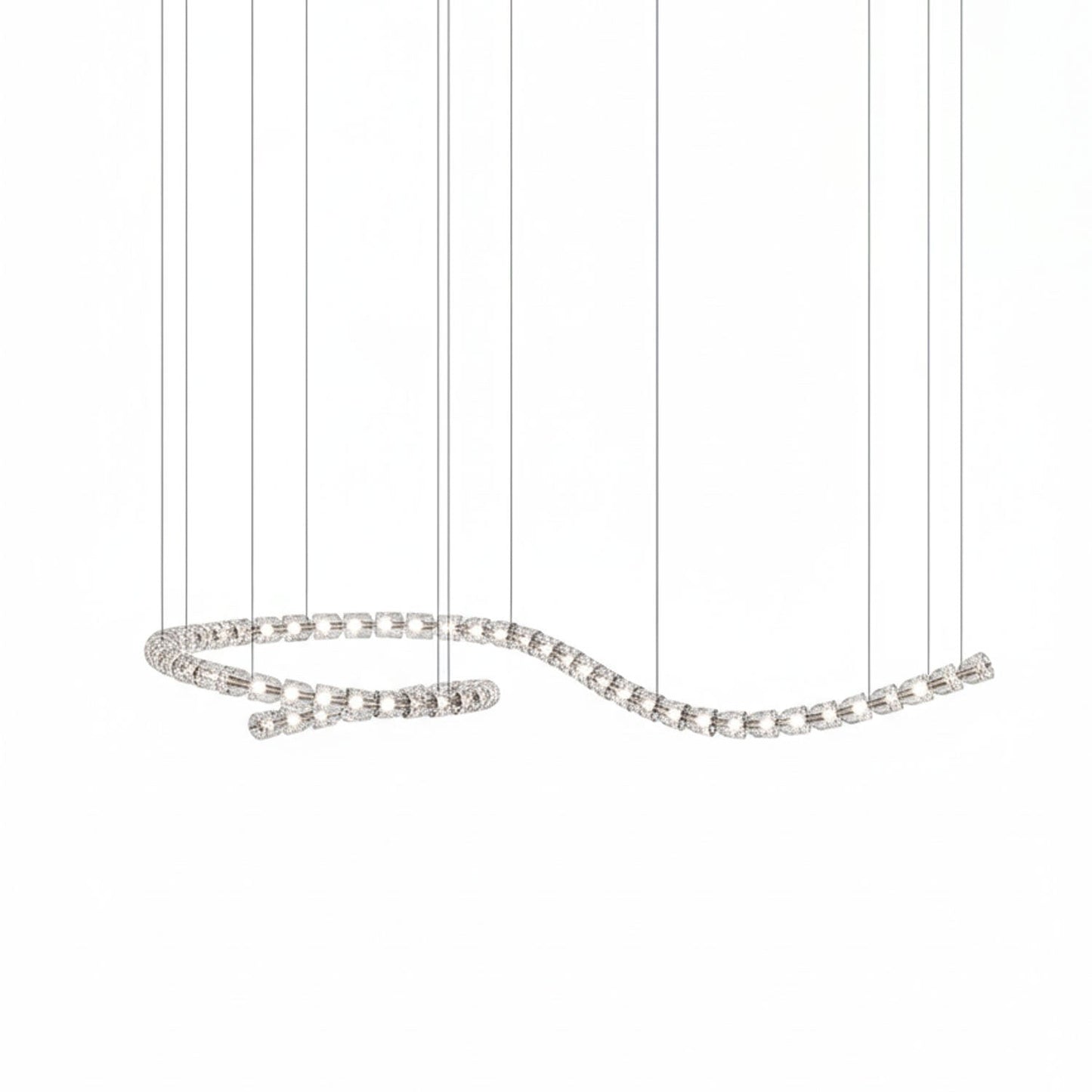 Gabriel Chrome Chandelier - Elegant Design with Adjustable Height & LE
