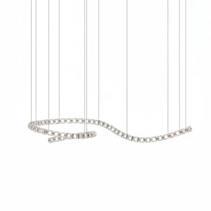 Gabriel Chrome Chandelier - Elegant Design with Adjustable Height & LE