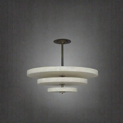 Ice Queen Alabaster Chandelier - Elegant Design, Adjustable Height
