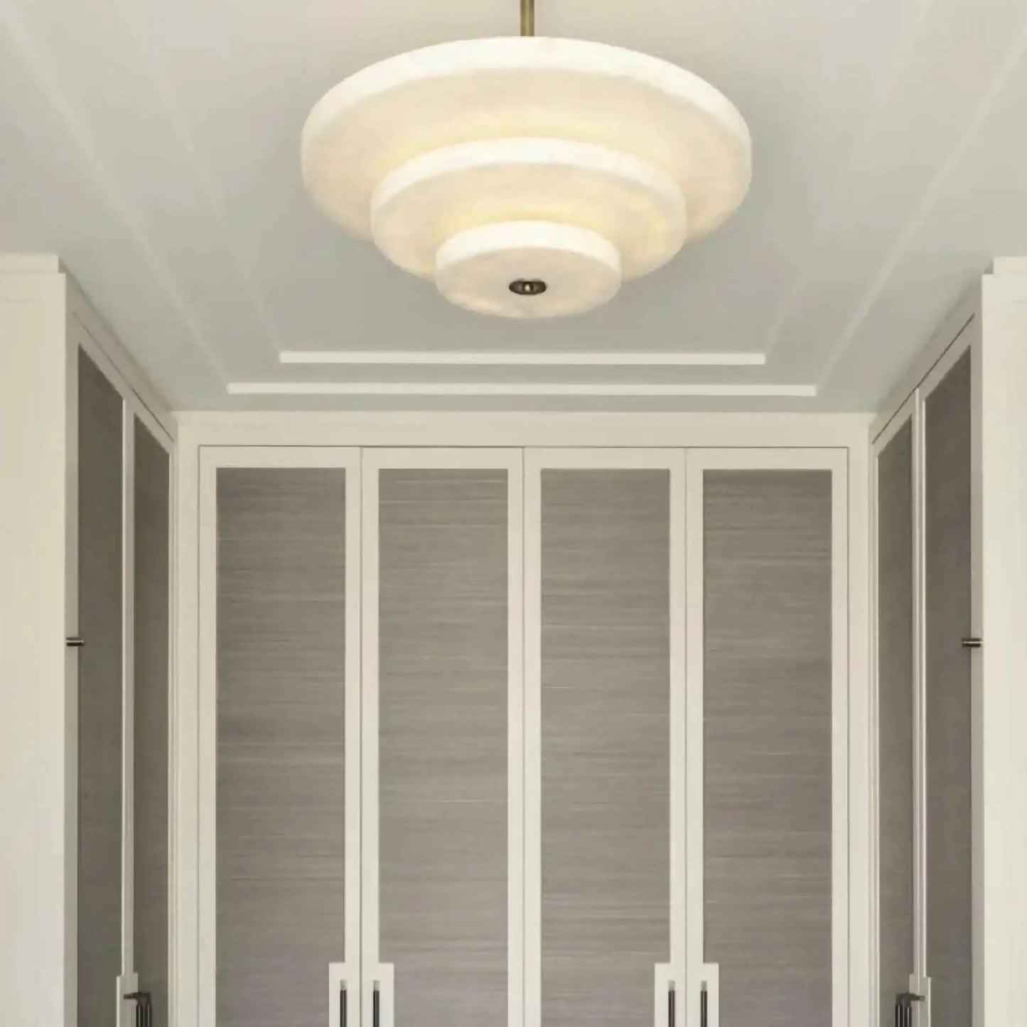 Ice Queen Alabaster Chandelier - Elegant Design, Adjustable Height