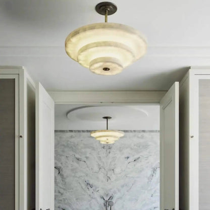 Ice Queen Alabaster Chandelier - Elegant Design, Adjustable Height