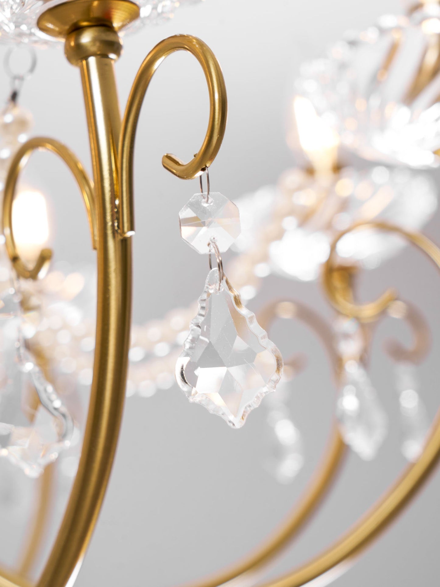 Imperial Pearl Crystal Chandelier - Elegant Design, Adjustable Height