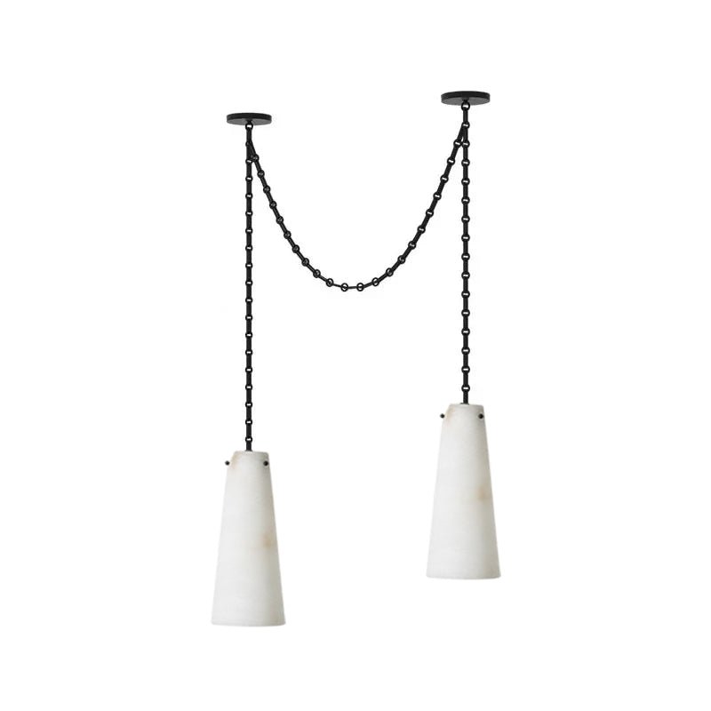 Industrial Cascade Chain Chandelier - Adjustable Height, Vintage Desig