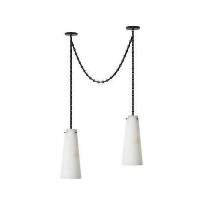 Industrial Cascade Chain Chandelier - Adjustable Height, Vintage Desig