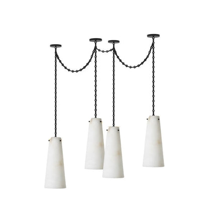 Industrial Cascade Chain Chandelier - Adjustable Height, Vintage Desig