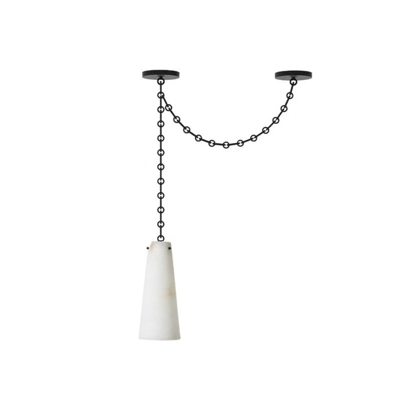 Industrial Cascade Chain Chandelier - Adjustable Height, Vintage Desig