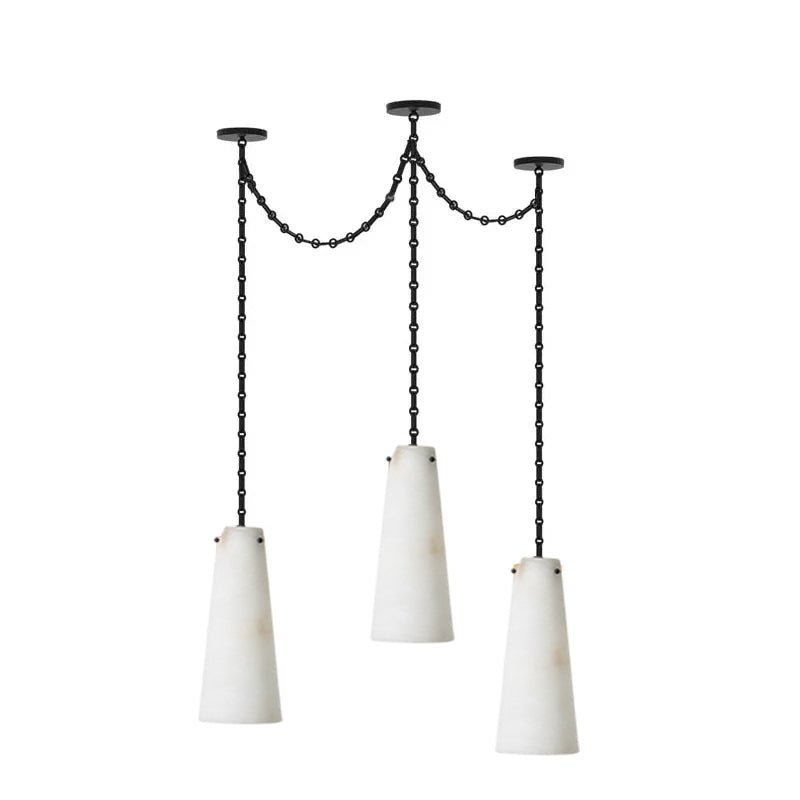 Industrial Cascade Chain Chandelier - Adjustable Height, Vintage Desig