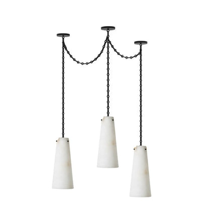 Industrial Cascade Chain Chandelier - Adjustable Height, Vintage Desig