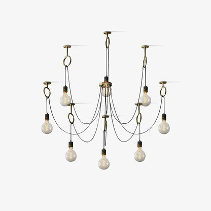 Professional Industrial Spider Chandelier with Adjustable Arms & LED L