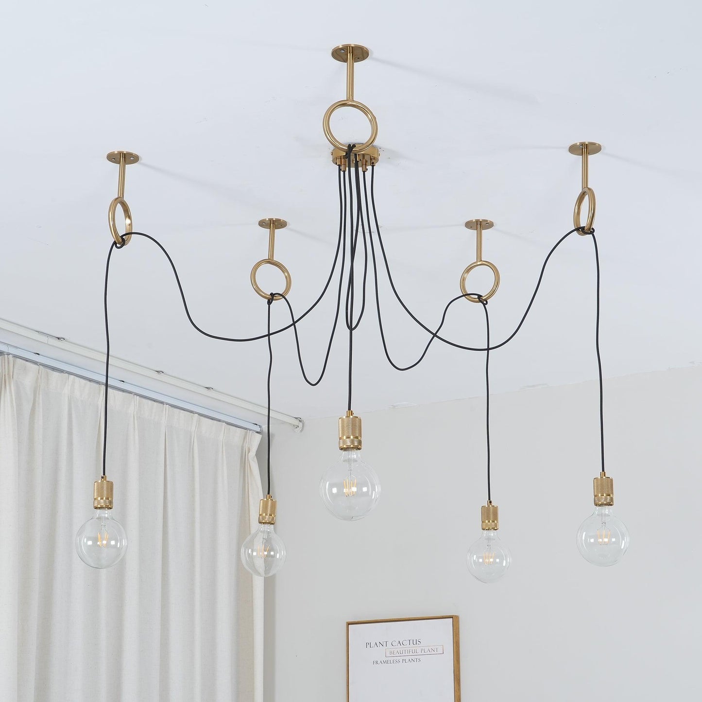Professional Industrial Spider Chandelier with Adjustable Arms & LED L