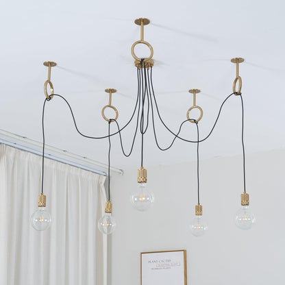 Professional Industrial Spider Chandelier with Adjustable Arms & LED L
