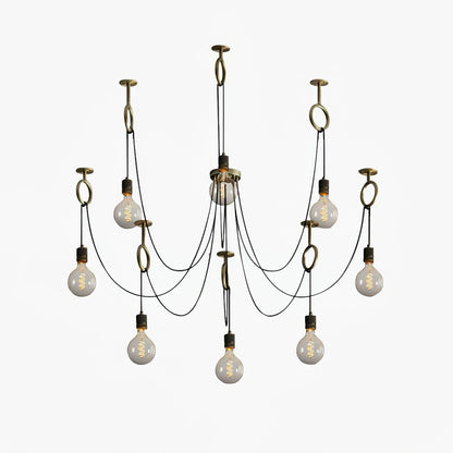 Professional Industrial Spider Chandelier with Adjustable Arms & LED L
