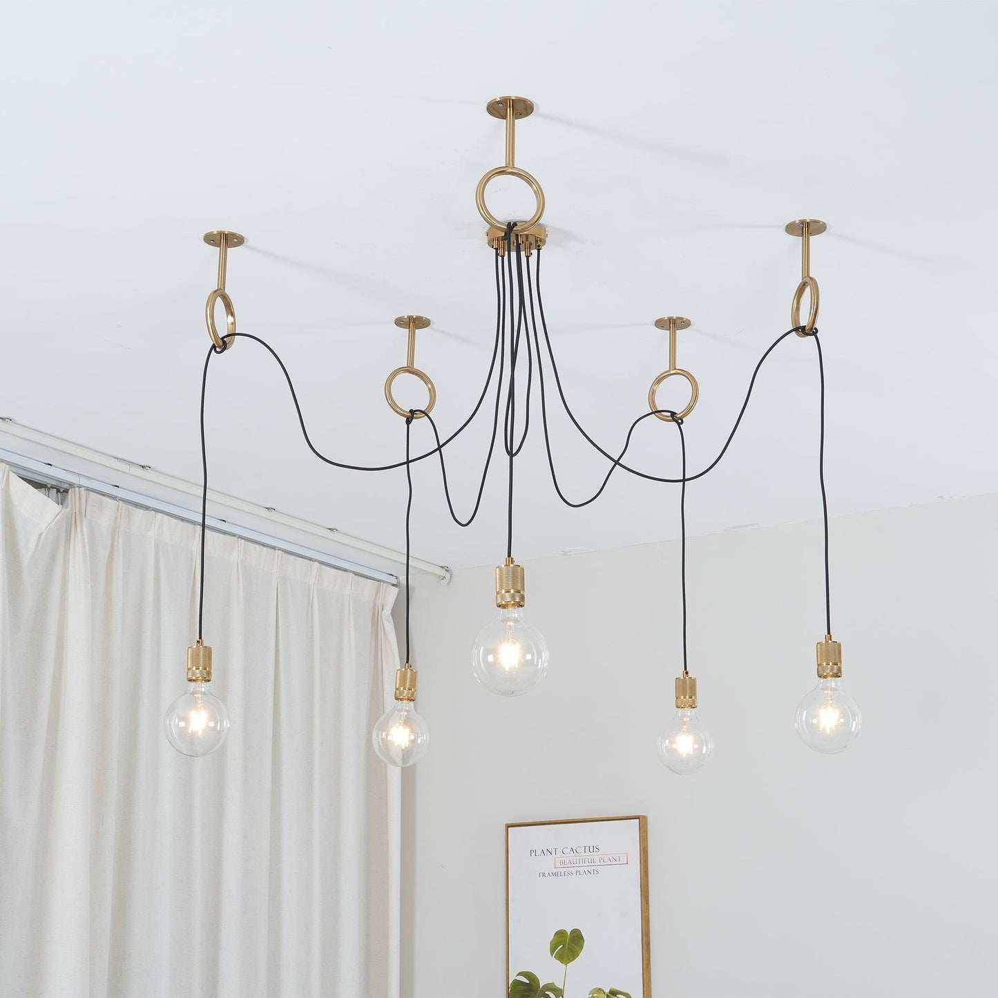 Professional Industrial Spider Chandelier with Adjustable Arms & LED L