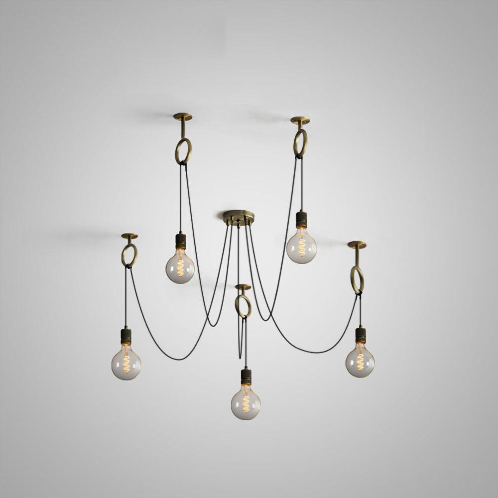 Professional Industrial Spider Chandelier with Adjustable Arms & LED L