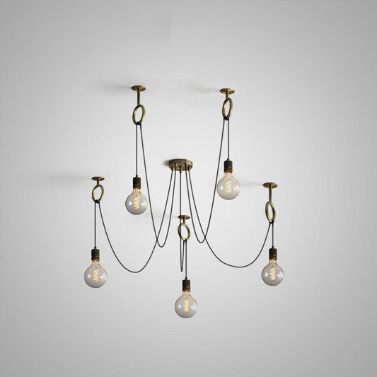 Professional Industrial Spider Chandelier with Adjustable Arms & LED L