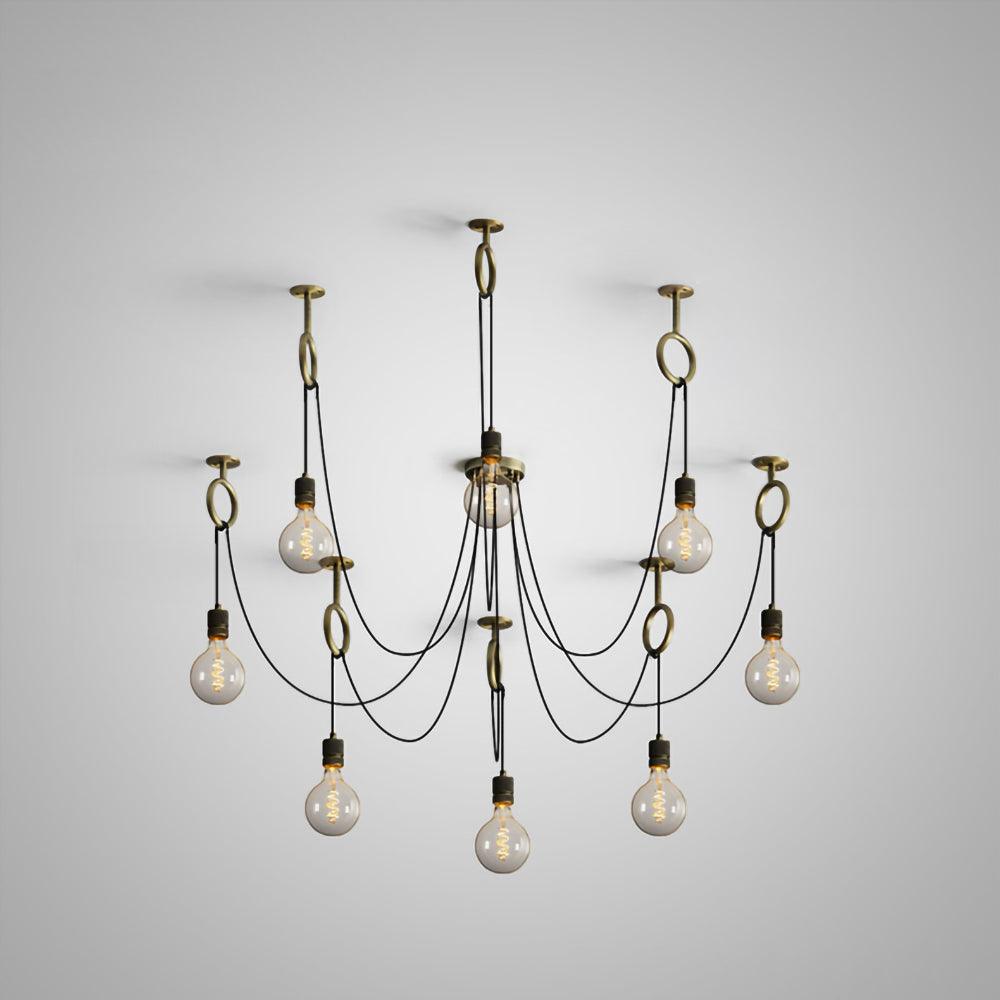 Professional Industrial Spider Chandelier with Adjustable Arms & LED L