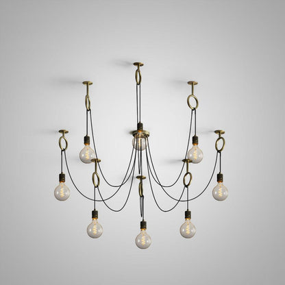 Professional Industrial Spider Chandelier with Adjustable Arms & LED L