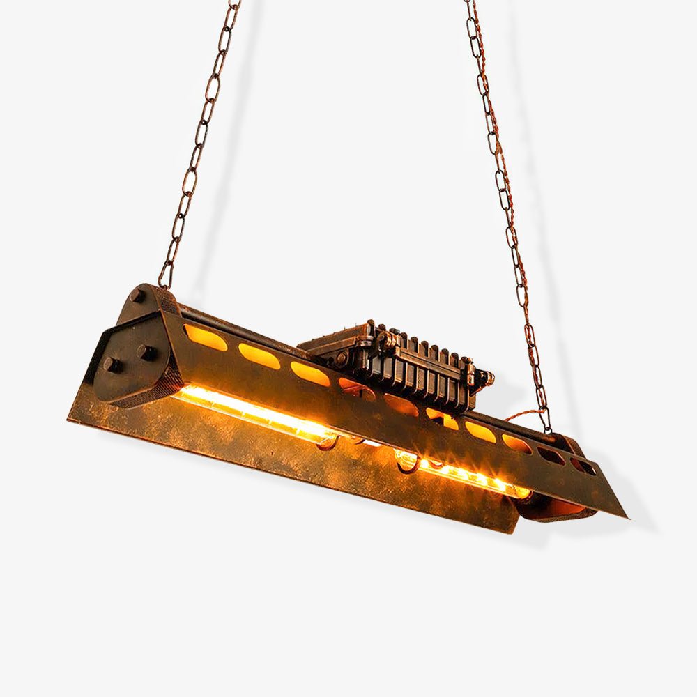 Industrial Steampunk Chandelier - Vintage Design, Adjustable Height