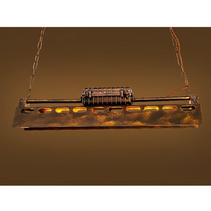 Industrial Steampunk Chandelier - Vintage Design, Adjustable Height