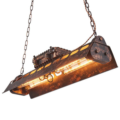 Industrial Steampunk Chandelier - Vintage Design, Adjustable Height