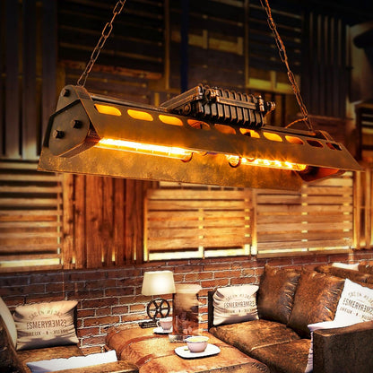 Industrial Steampunk Chandelier - Vintage Design, Adjustable Height