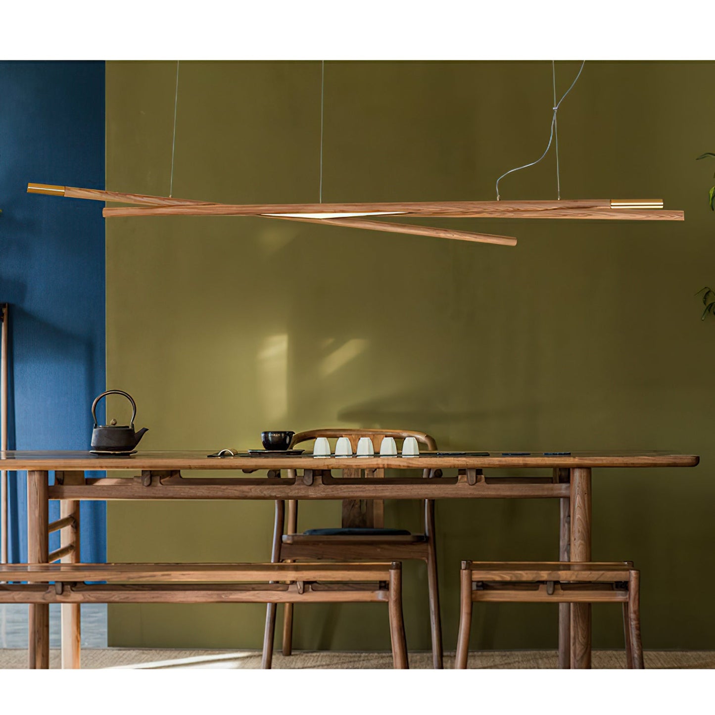 Intersect Chandelier - Modern Design with Adjustable Height & LED Ligh