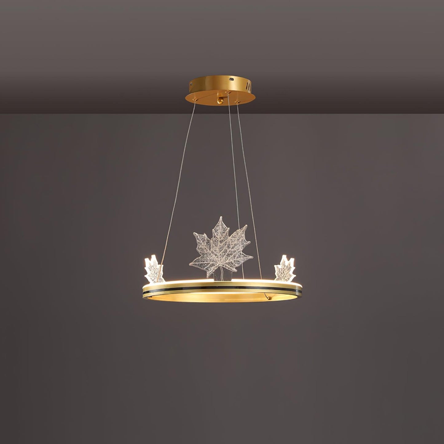 Ion Leaf Chandelier - Elegant Design with Adjustable Brightness & Ener