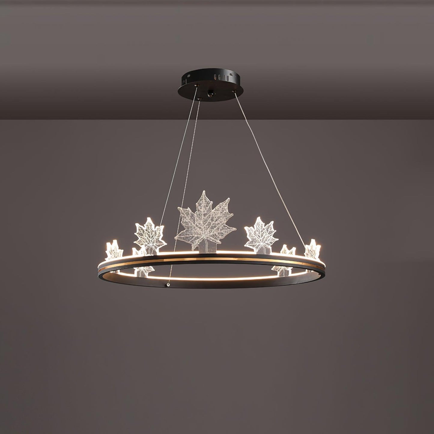 Ion Leaf Chandelier - Elegant Design with Adjustable Brightness & Ener