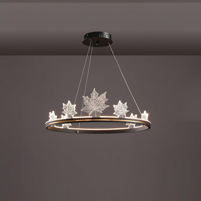 Ion Leaf Chandelier - Elegant Design with Adjustable Brightness & Ener