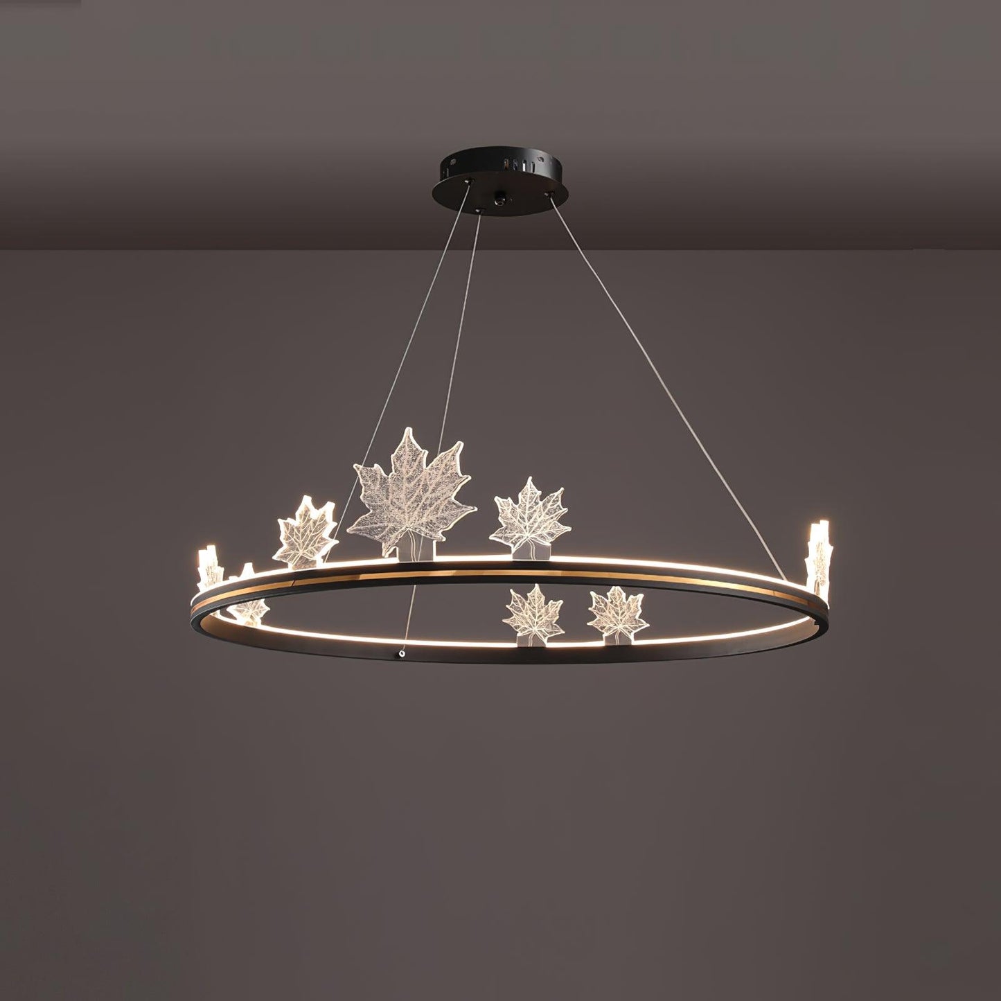 Ion Leaf Chandelier - Elegant Design with Adjustable Brightness & Ener