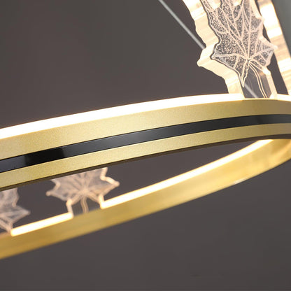 Ion Leaf Chandelier - Elegant Design with Adjustable Brightness & Ener