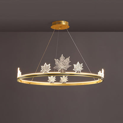 Ion Leaf Chandelier - Elegant Design with Adjustable Brightness & Ener