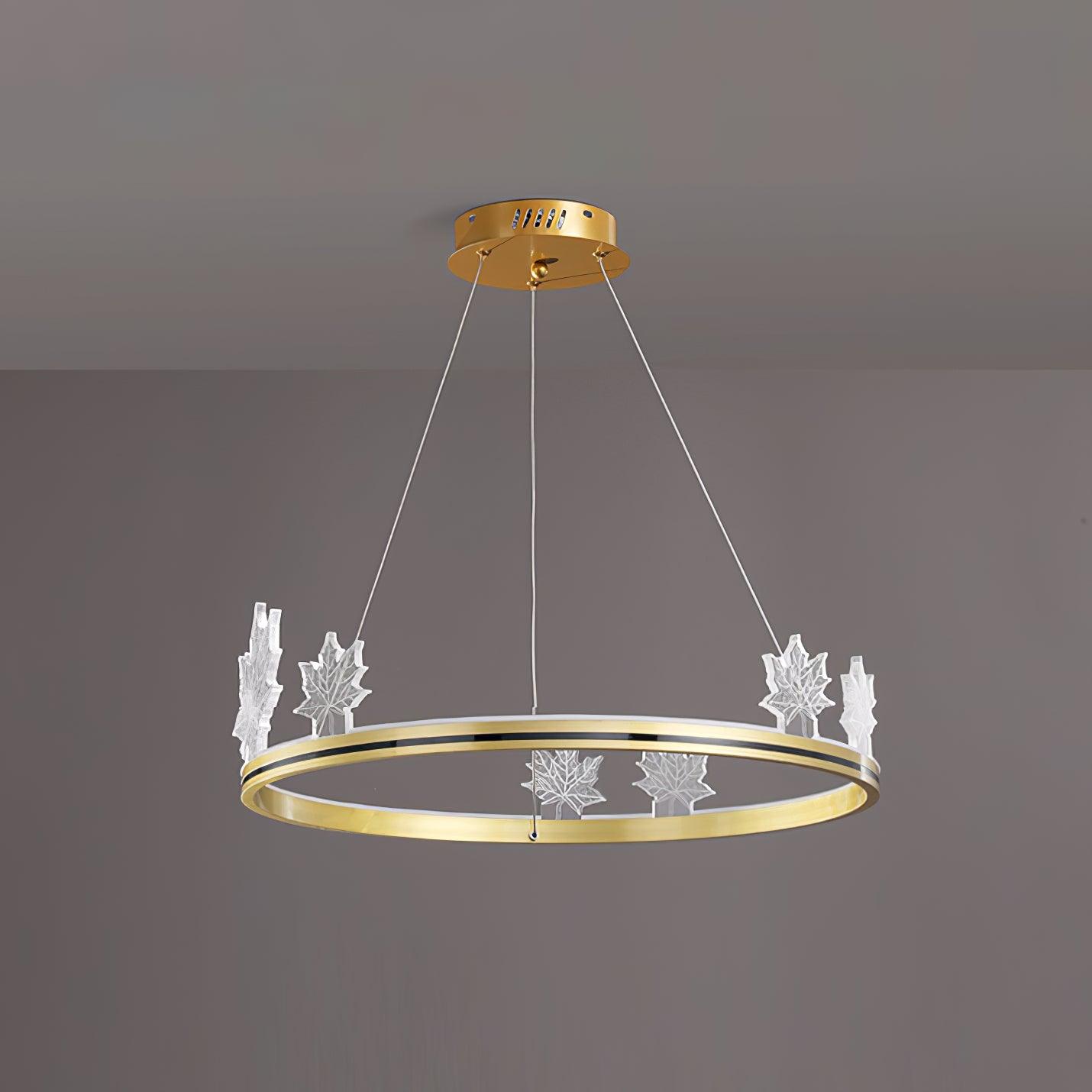 Ion Leaf Chandelier - Elegant Design with Adjustable Brightness & Ener